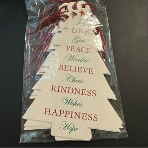 NIP 12pc Inspirational Holiday Tree Gift Tags